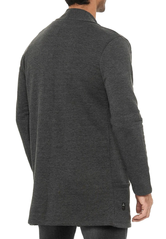 Cárdigan para hombre Redbridge chaqueta sudadera suéter chaqueta suéter corte largo M3634 Foto 4 de 4