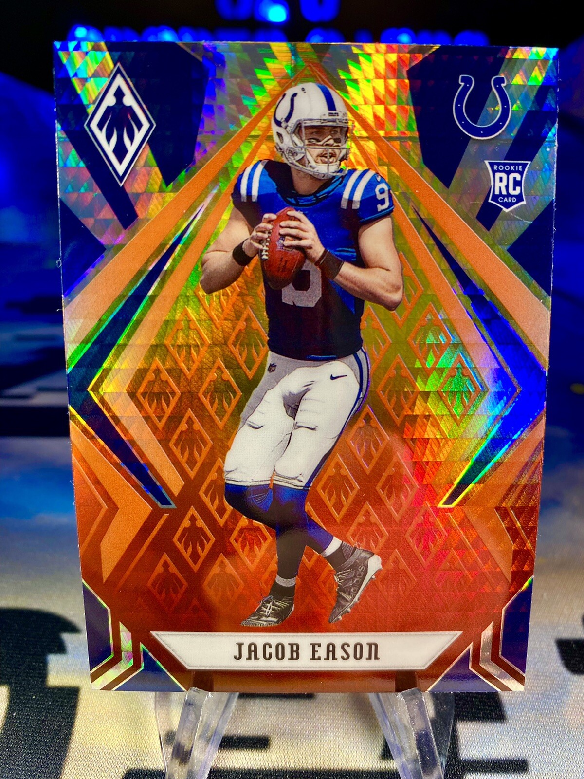 2020 Jacob Eason Panini Phoenix Fire Burst Prizm Rookie Card #116