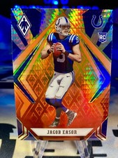 2020 Jacob Eason Panini Phoenix Fire Burst Prizm Rookie Card #116. rookie card picture