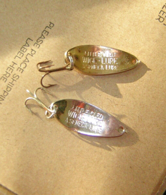 Vintage TWO (2) SENECA Little Cleo Wigl Lure Spoons-One each
