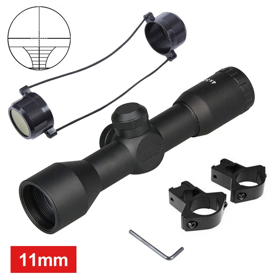 Compact 4X32EG Red Green Mil-Dot Riflescope Reticle Optic Sight For 11/20mm Rail - Image 3 of 4