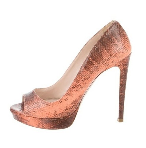 Miu Miu By Prada Peach Orange Leather 