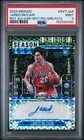 Jared Mccain 2024 Panini Mosaic RC Ticket Auto #RVTJAR Green FOTL /5 PSA 9