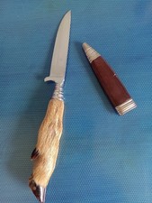 Hubertus  Solingen Messer mit feststehender Klinge, Lederholster