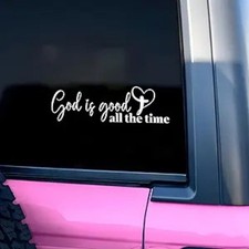 Religious Cross Heart Car Decal, 8 Inch Waterproof Vinyl Sticker - Funny Car Acc