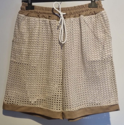 Italy, Damen Hose, Freizeithose, kurze Hose, Shorts, Einheitsgröße, BEIGE