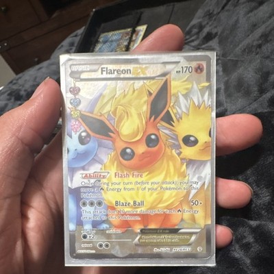 Pokémon Flareon EX RC28/RC32 Full Art Holo Ultra Rare English 170 HP TCG Card