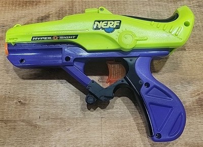 Vintage 1997 Nerf Hyper Sight Soft Dart Blaster Gun Toy Lock N Load Hasbro