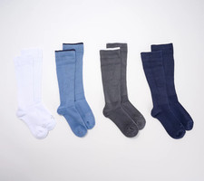2 Pack Tommie Copper 4 Pack Cozy Fit Compression OTC Socks - Blue Medium
