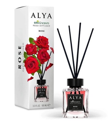 40,67 /L - 12x Alya Duftstäbchen Dekorativer Lufterfrischer - Rose - 100 ml