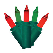 150-Lights 8 Function Chasing Lights, Red/Green, Green Wire