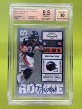 DEMARYIUS THOMAS RC TICKET ON CARD AUTO BGS 9.5 GEM MINT 2010 Playoff Contenders