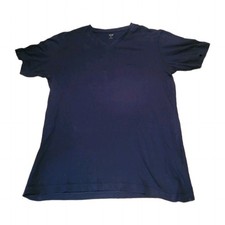 UNIQLO SUPIMA Men's Navy Solid V-Neck Short Sleeve T-Shirt Size XL