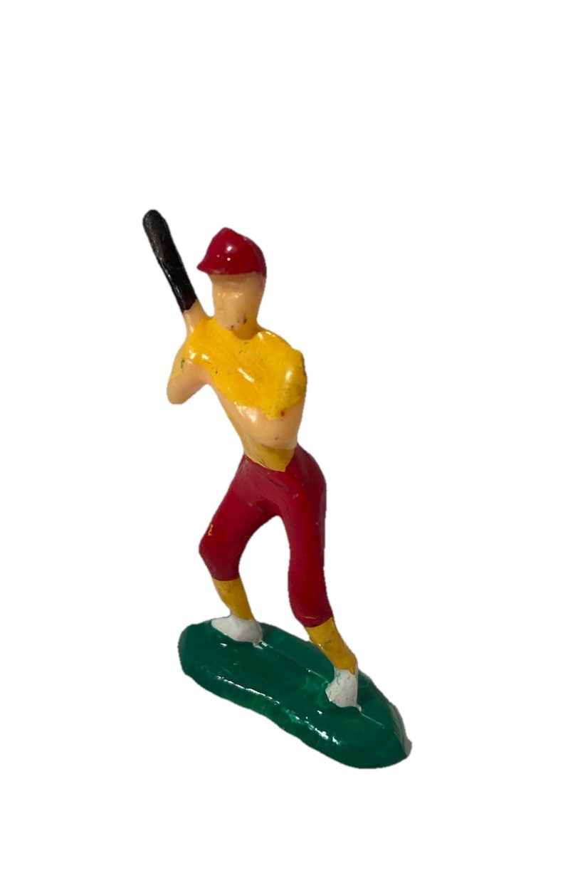 Vintage sports cake toppers - baseball plastic cupcake decorations