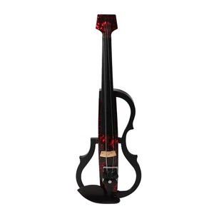 Corps en fibre de carbone de violon électrique sans tête ABS Silencieux violon électrique de bord pour