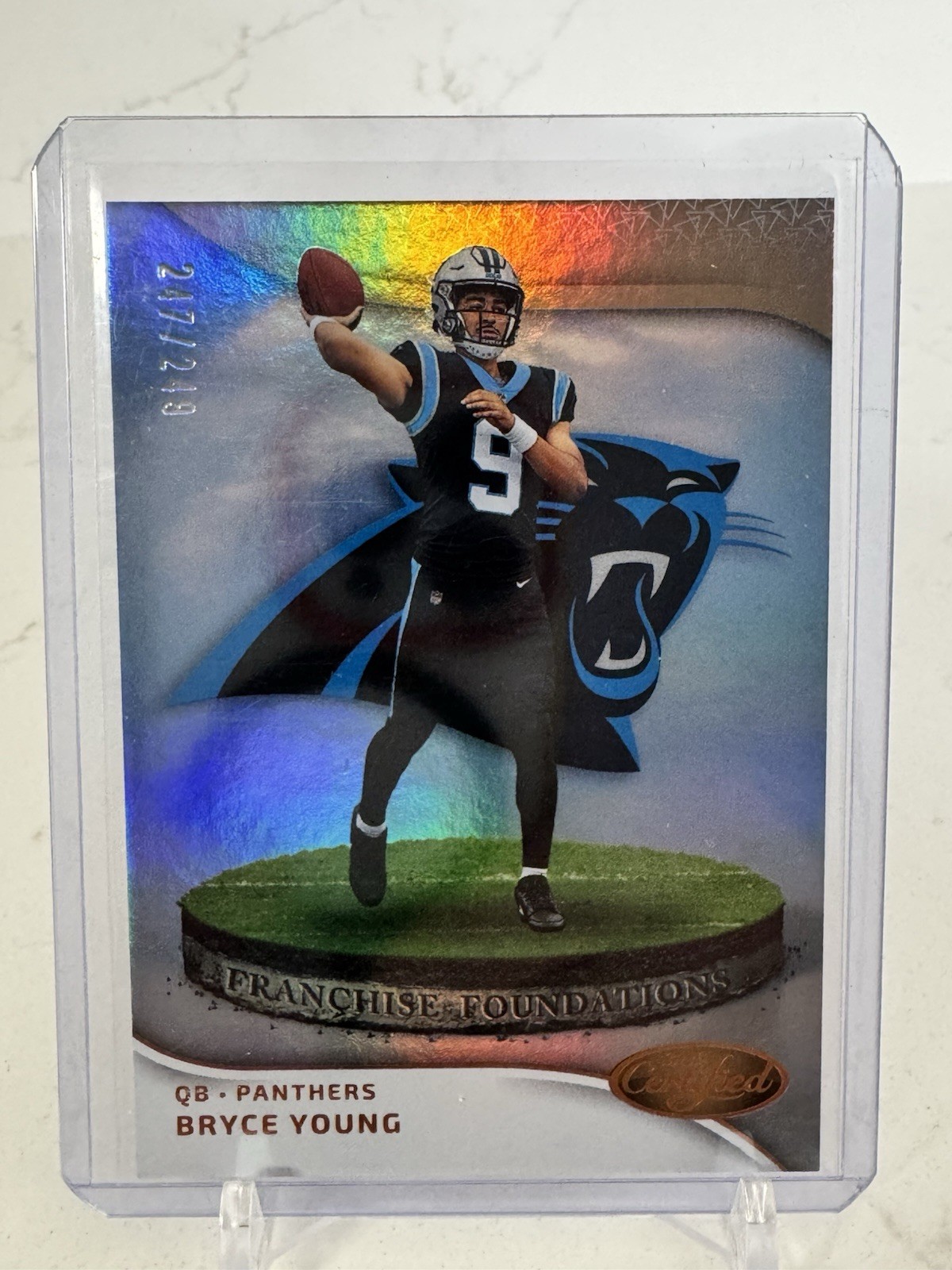 Bryce Young Panini Certified Franchise Foundations #FF13 Mirror Bronze