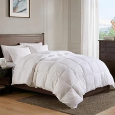 Luxurious Goose Feather Down Comforter California King 104" x 96" White