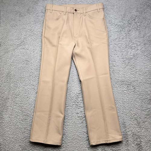Vintage Levi Hose Herren 36 x 30 hellbraun 517 Kollektion Polyester Bootcut Tex Twill Neu mit Etikett - Bild 2 von 12