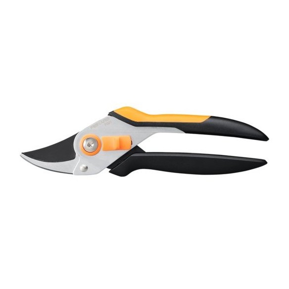 Fiskars P331 - Cesoia da Potatura Bypass Solid 197mm Acciaio Nero e Arancione