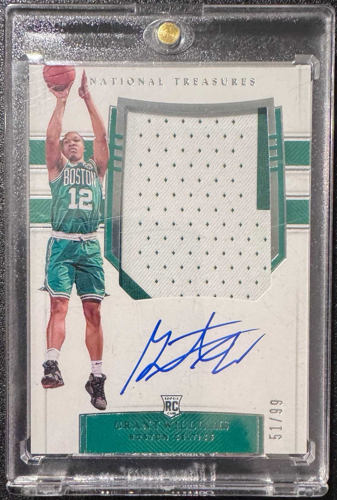 2019-20 National Treasures Grant Williams Rookie RC Patch Auto RPA #51/99 #136
