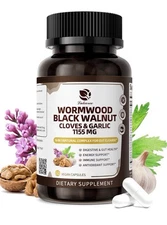 Lukaree Wormwood Black Walnut Clove Cleanse Gut Detox Digestive Health 60 Caps