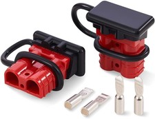 Battery Quick Connect Disconnect 6-12 Gauge Wire Plug Kit, 12-36V DC, 50A, 2 Pck