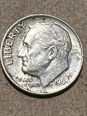 1964 Silver Dime - USA - Roosevelt Silver - No Mint Mark | eBay