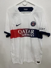 Paris Saint Germain PSG Mens X-Large White Soccer Jersey Nike 23-2024 Away NWOT
