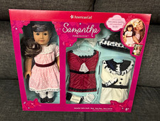 NIB American Girl BeForever Samantha 18 Doll Holiday Party Dress Fancy Coat Set