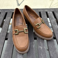 Zodiac Women s Size 7.5 - Tan Block Heeled Gemma Loafers Retro EUC