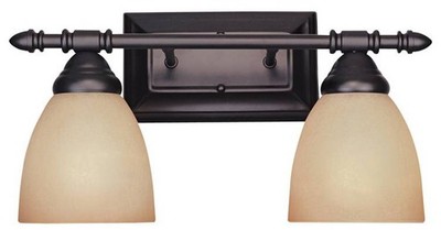 Apollo 2-Light 8.5-in Oil-Rubbed Bronze Bell Vanity Light