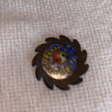 Vintage 1990's Metal Slammer Saw Blade POG Milk Cap Game pre-owned