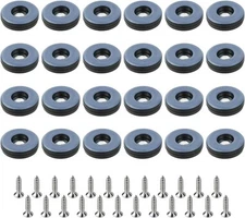 24 Pack Chair Sliders Floor Protectors 1 Inch Teflon Furniture Blue 