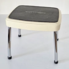 Vintage COSCO Mid Century One-Step Metal STOOL with Rubber Top