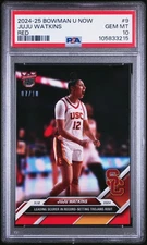PSA 10 Juju Watkins 2024 Bowman University Now #9 Red 7/10 Rookie Card