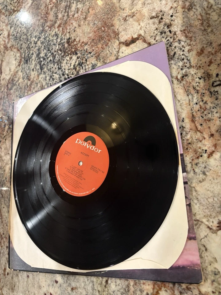 Accept S/T Album Vinyl LP 1986 US Promo Reissue 422-815 770-1 DJ Heavy Metal Foto 4 de 4