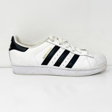 Adidas Boys Superstar C77154 White Casual Shoes Sneakers Size 4.5