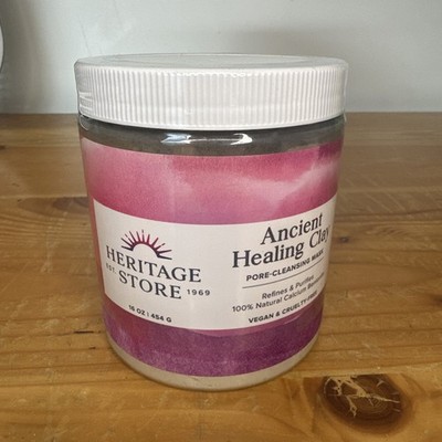 Heritage Store Ancient Healing Clay, Pore-Cleansing Face Mask 16 oz NEW A8