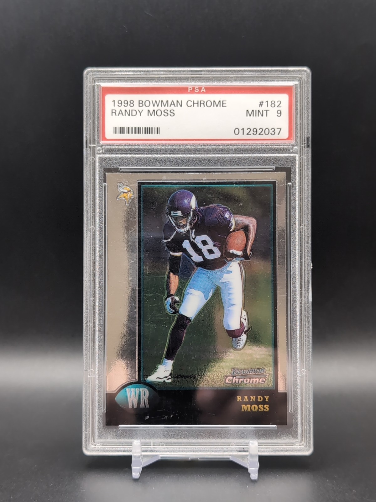 1998 BOWMAN CHROME #182 RANDY MOSS ROOKIE RC PSA 9