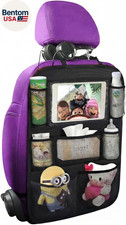 Backseat Car Organizer Mats Back Seat Organizers and Storage Bag with Touch Scre