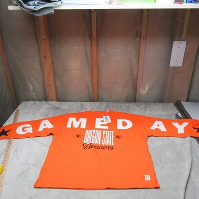 Oregon State Beavers Shirt Unisex OS Pressbox Orange Gameday Long Sleeve $50 NEW