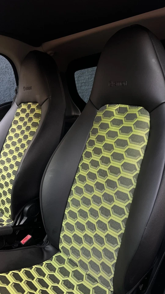 CAR SEAT COVERS (2 pcs) | Made for SMART | Fractus design Foto 3 de 4