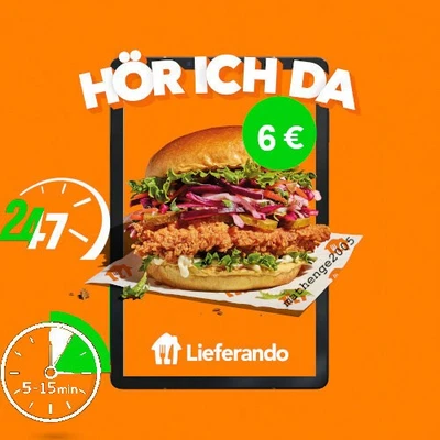 🔥 6€ Lieferando Gutschein Neu&Bestandsk. 22.7 MBW 12€ ⚡ WIRKLICH 24/7 SOFORT 🔥