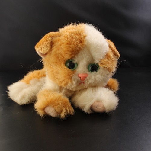 Tyco Kitty Kitty Kitten Tan White Plush Green Eyes - Hard Inside - Purr Works - 第 1/5 張圖片