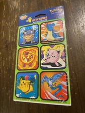 Rare Pok mon Stickers Vintage 2000 Nintendo New Sealed Pikachu 2 Sheets