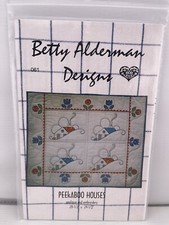 Vintage 1999 Betty Alderman Designs Peekaboo Houses Applique and Embroidery #061