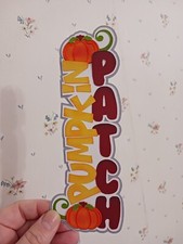 Paper piecing, scrapbook pages, autumn, title, Fall Colors, Pumpkin Patch Title