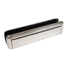 Image of Stainless Steel Letter Box 12" Inch Sprung Plate Set 42/80 UPVC Door Coastline