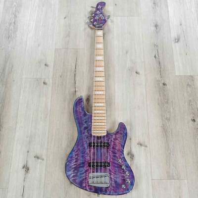 Mayones Jabba Custom 5 5-String Bass, Custom Transparent