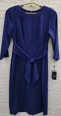 New Adrianna Papell Knit Crepe Bow Sheath 3 Quarter Sleeve Dress Blue Size 14 | eBay New Adrianna Papell Knit Crepe Bow Sheath 3 Quarter Sleeve Dress Blue Size 14 | eBay